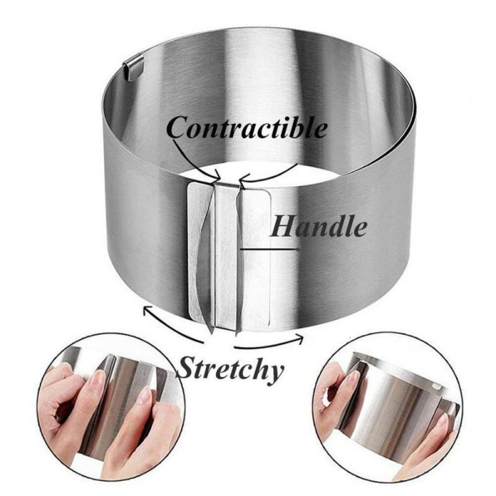 Adjustable Mousse Cake Ring Mould (Dia 6 12 inch)